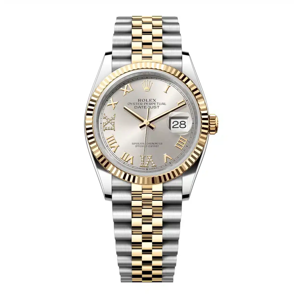 Rolex Datejust 36mm Steel & 18K Gold Diamonds Dial Jubilee Bracelet ref.126233 NEW 2025! | Gothelf A. Watches
