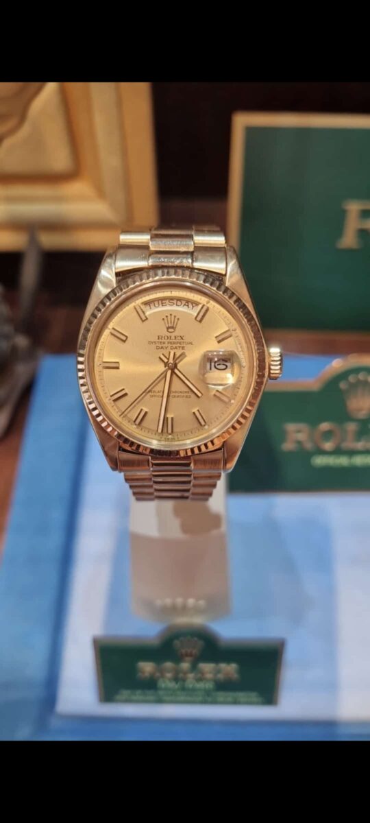 Rolex President Day Date Vintage 36mm “Wide Boy” Champagne dial ref.1803 from 1975 | Gothelf A. Watches — 2