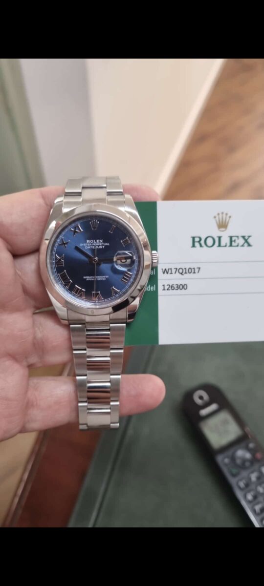 Rolex Datejust 41mm Blue Roman Dial Pre-Owned 2019 ref.126300 | Gothelf A. Watches — 2