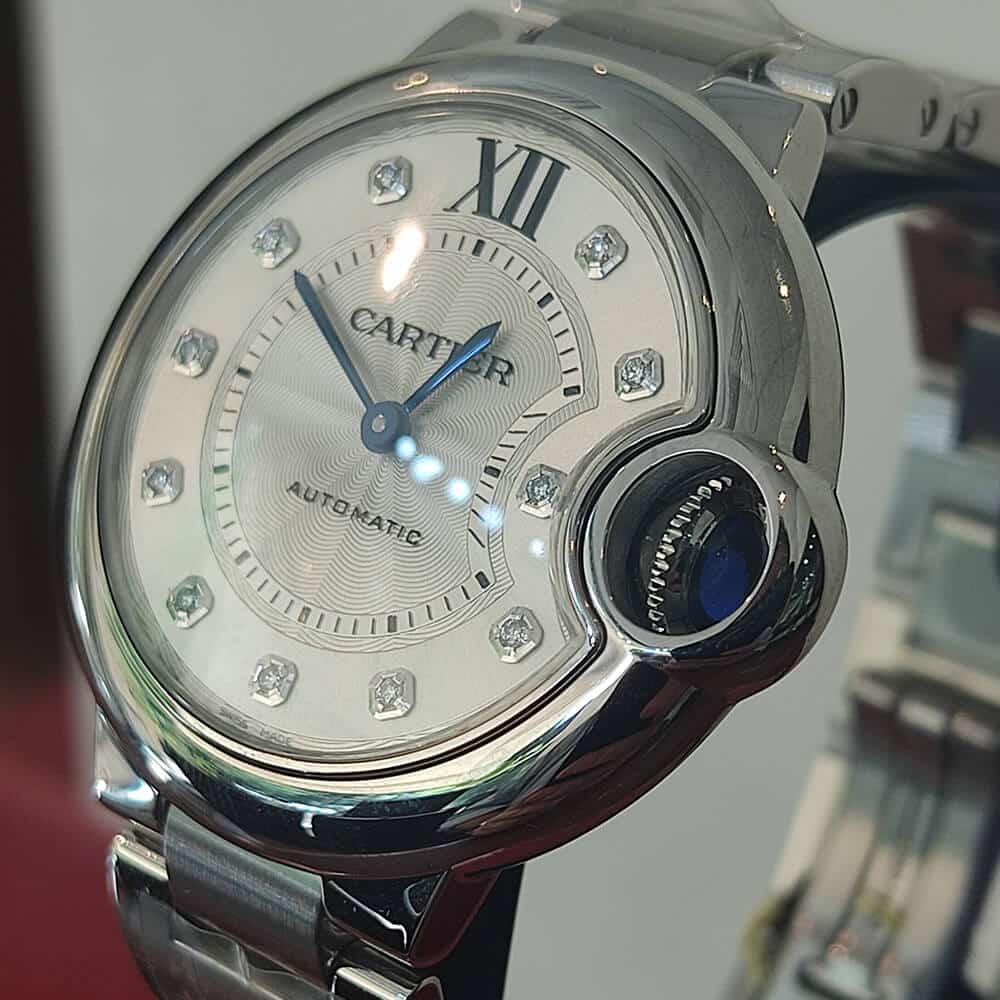 Cartier Ballon Bleu 33mm Diamonds dial New Watch | Gothelf A. Watches — 2