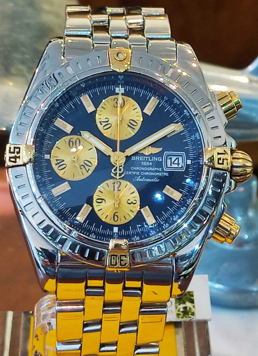Breitling Chronomat Steel & Gold Blue Face | Gothelf A. Watches