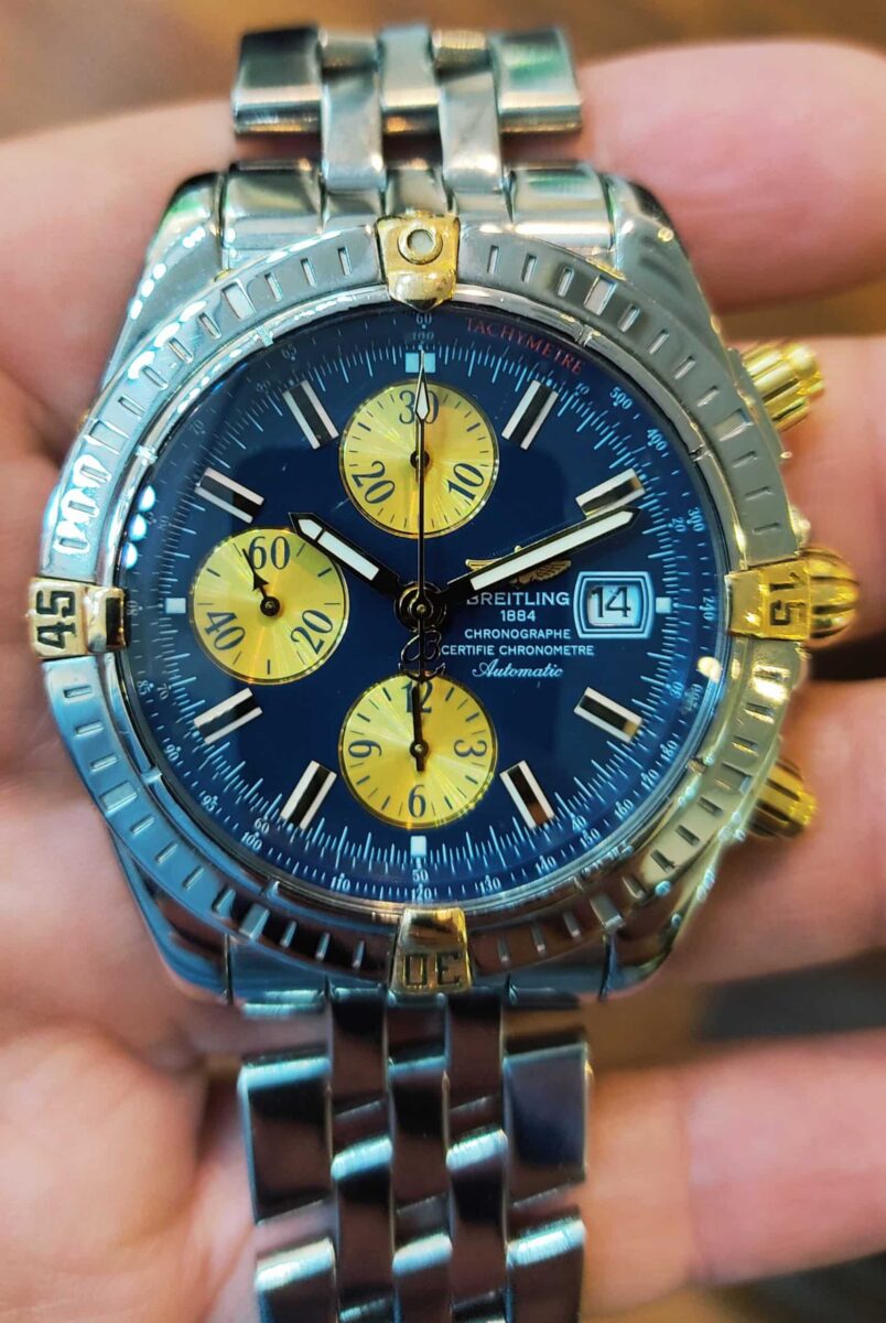Breitling Chronomat Steel & Gold Blue Face | Gothelf A. Watches — 2