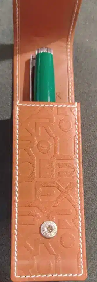 Set Rolex Green Rolleball pen + Leather Pouch | Gothelf A. Watches — 3