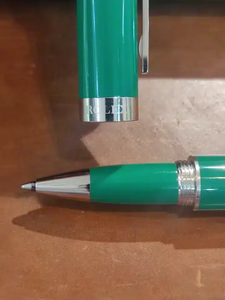 Set Rolex Green Rolleball pen + Leather Pouch | Gothelf A. Watches — 2