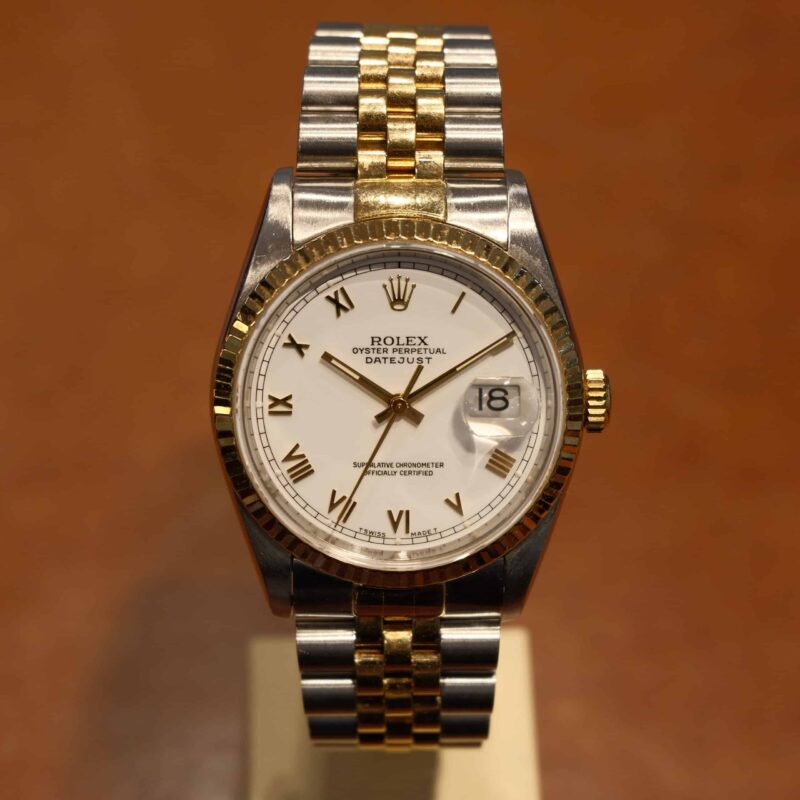 Rolex Datejust 36mm Steel & 18k Yellow Gold Silver Dial 16233 | Gothelf A. Watches